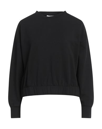 Shop Alpha Studio Woman Sweatshirt Black Size 4 Cotton, Elastane