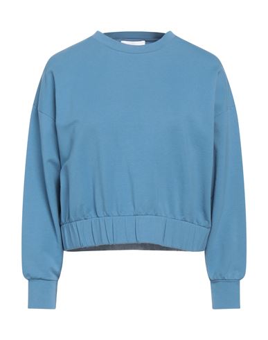 Shop Alpha Studio Woman Sweatshirt Pastel Blue Size 8 Cotton, Elastane