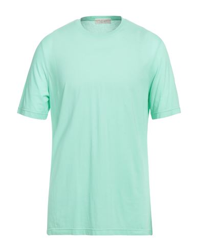 Filippo De Laurentiis Man T-shirt Light Green Size 36 Cotton In Blue