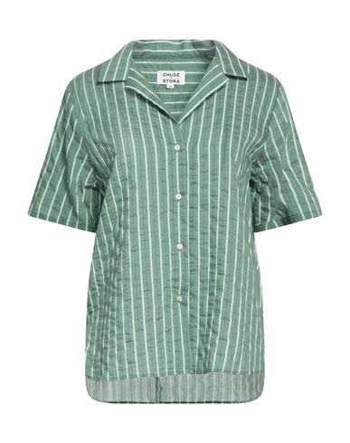 Shop Chloé Stora Woman Shirt Green Size 10 Tencel, Polyamide