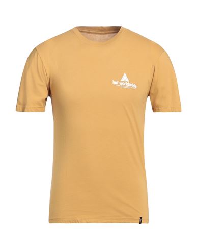 Huf Man T-shirt Mustard Size Xl Cotton In Yellow