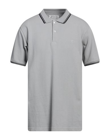 Maison Margiela Man Polo Shirt Grey Size Xxl Cotton