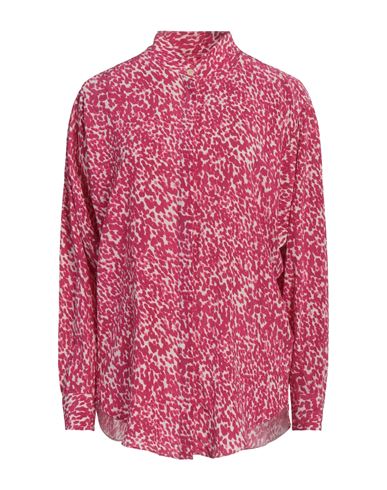 Isabel Marant Woman Shirt Fuchsia Size 6 Silk, Elastane In Pink