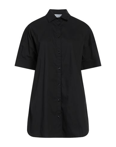 Gran Sasso Woman Shirt Black Size 6 Cotton, Polyamide, Elastane
