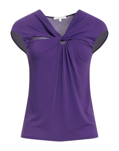 Patrizia Pepe Woman T-shirt Purple Size 1 Acetate, Polyamide, Elastane