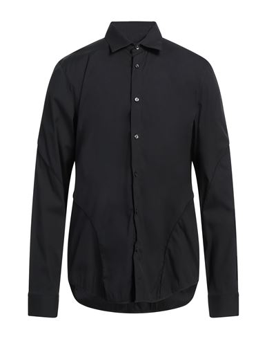 Gerald Pahr Man Shirt Black Size 17 Cotton, Polyamide, Elastane