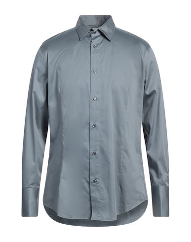 Gerald Pahr Man Shirt Grey Size 16 ½ Cotton, Elastane