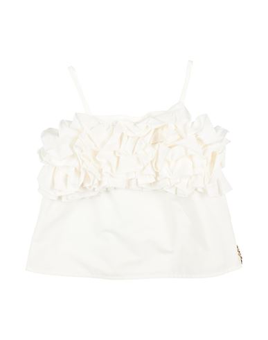 Shop Miss Blumarine Toddler Girl Top Off White Size 4 Cotton, Elastane