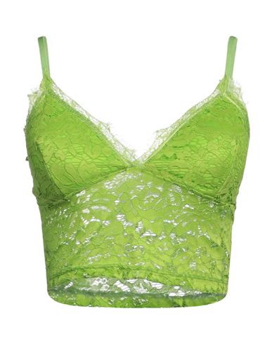 Zahjr Woman Top Green Size S Polyester, Viscose, Elastane