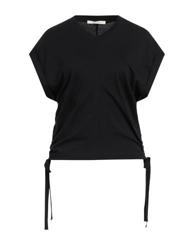 Souvenir Woman T-shirt Black Size L Cotton