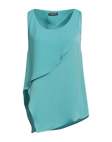 Costume National Woman Top Turquoise Size 12 Polyester In Blue