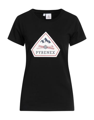 Pyrenex Woman T-shirt Black Size 10 Cotton, Elastane