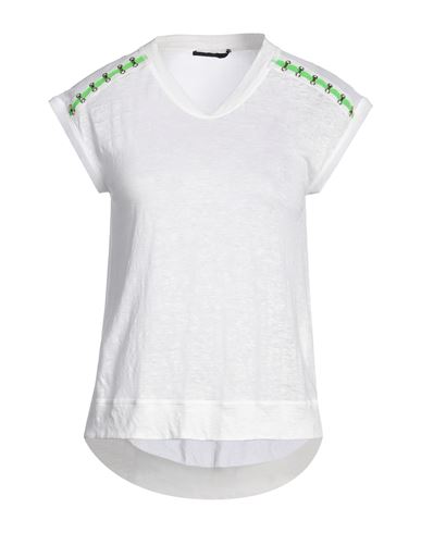 Pinko Woman T-shirt Off White Size Xs Linen, Polyester