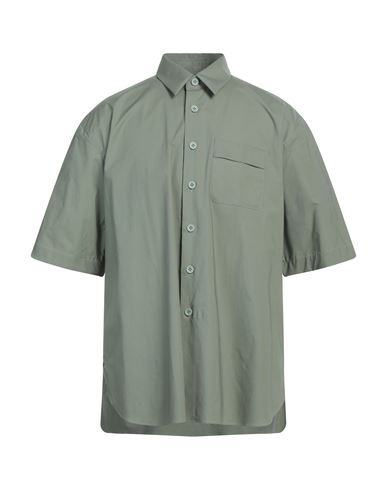 Lardini Man Shirt Military Green Size Xl Cotton, Elastane