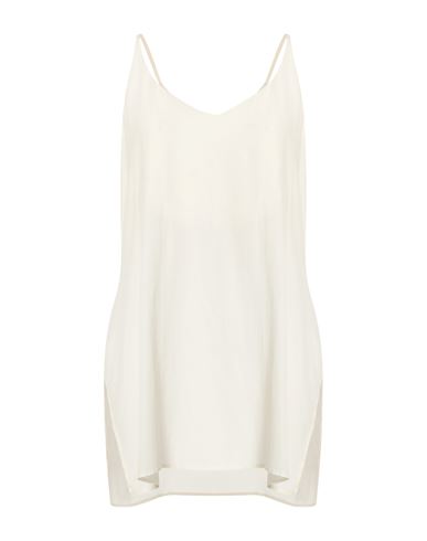 Rue Du Bac Woman Top Ivory Size 8 Acetate, Silk In White