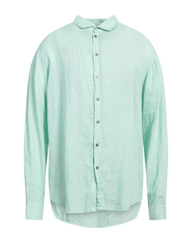 Emporio Armani Man Shirt Light Green Size Xxl Linen