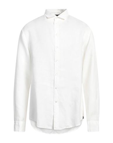 Shop Emporio Armani Man Shirt White Size L Linen