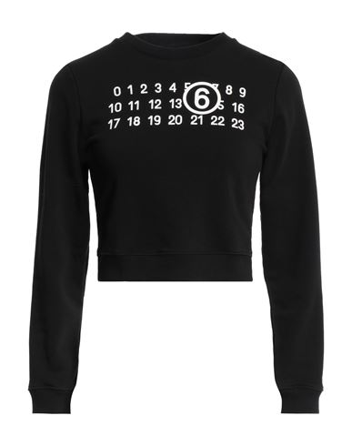 Mm6 Maison Margiela Woman Sweatshirt Black Size Xl Cotton, Polyester
