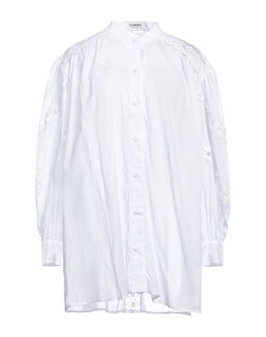 Charo Ruiz Ibiza Woman Shirt White Size L Cotton, Polyester