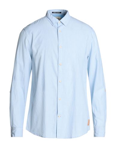 Scotch & Soda Man Shirt Sky Blue Size M Organic Cotton