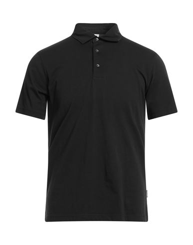 Shop Aspesi Man Polo Shirt Black Size M Cotton