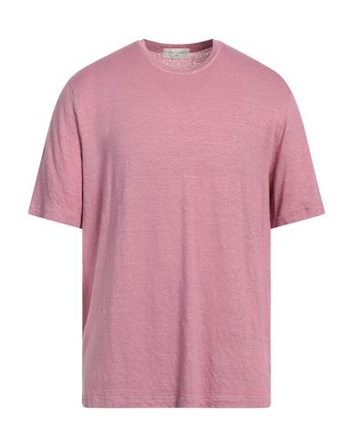 Filippo De Laurentiis Man T-shirt Pastel Pink Size 46 Linen, Elastane