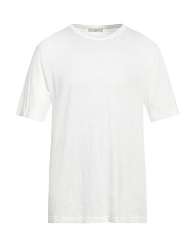 Shop Filippo De Laurentiis Man T-shirt White Size 42 Linen, Elastane