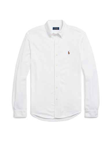 Polo Ralph Lauren Knit Oxford Shirt Man Shirt White Size Xxl Cotton