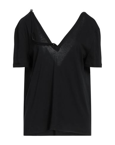 Souvenir Woman T-shirt Black Size S Cotton
