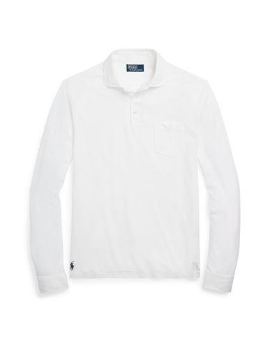 Polo Ralph Lauren Custom Slim Fit Jersey Polo Shirt Man Polo Shirt White Size Xxl Cotton