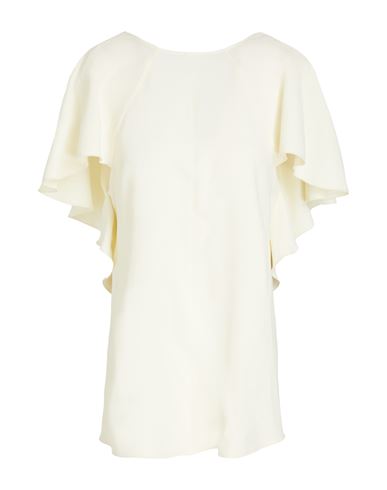 Shop Victoria Beckham Woman Top Cream Size 4 Viscose, Acetate, Elastane In White