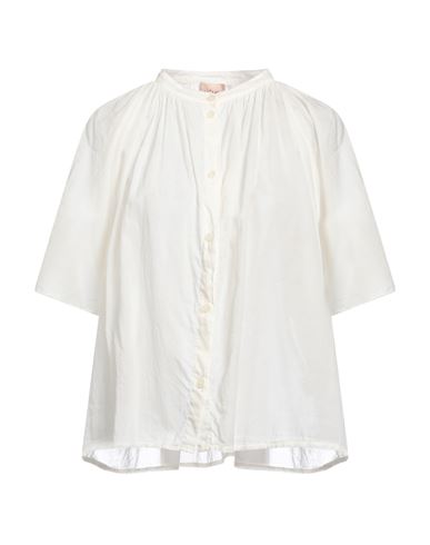 Même Road Woman Shirt Cream Size 4 Cotton In White
