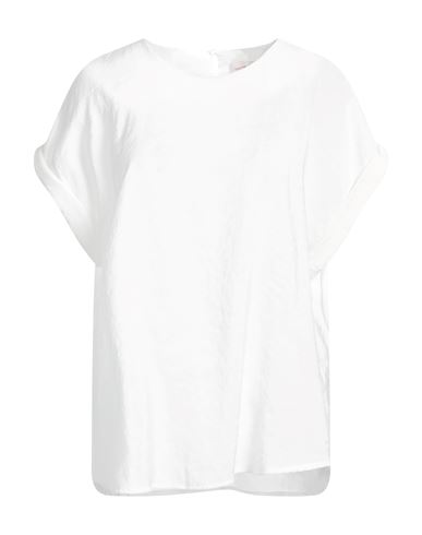White Wise Woman Top White Size 8 Tencel, Polyester In White
