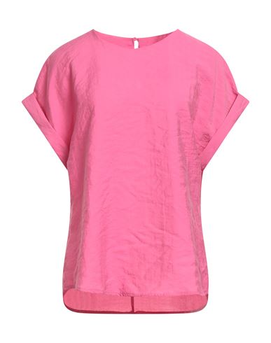 White Wise Woman Top Fuchsia Size 6 Tencel, Polyester In Pink