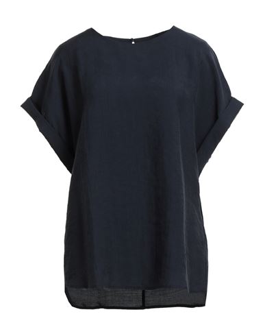White Wise Woman Top Midnight Blue Size 10 Tencel, Polyester In Blue