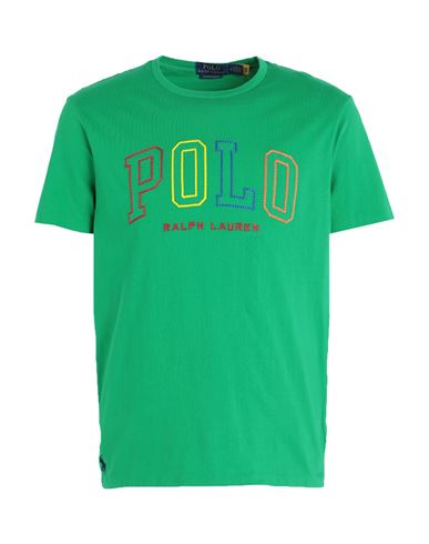 Polo Ralph Lauren Man T-shirt Green Size Xxl Cotton