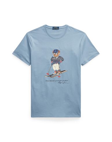 Polo Ralph Lauren Man T-shirt Light Blue Size Xxl Cotton