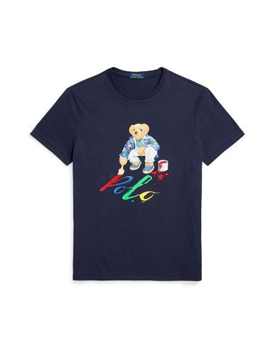 Polo Ralph Lauren Man T-shirt Navy Blue Size Xxl Cotton