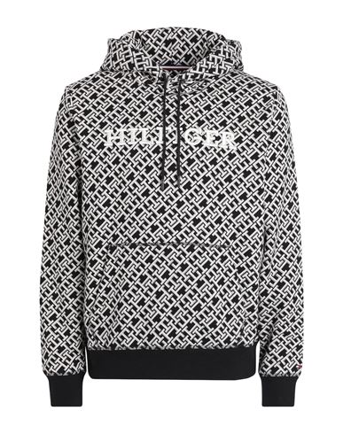Tommy Hilfiger Man Sweatshirt Black Size L Cotton, Polyester
