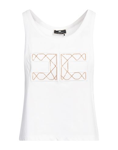 Elisabetta Franchi Woman Tank Top White Size 6 Cotton
