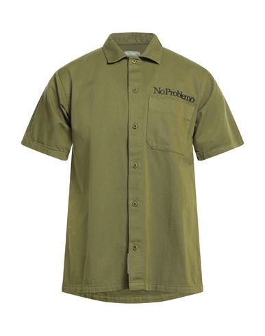 Aries Man Shirt Military Green Size Xxl Cotton