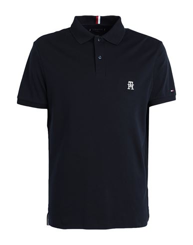 Shop Tommy Hilfiger Small Imd Reg Polo Man Polo Shirt Midnight Blue Size L Cotton