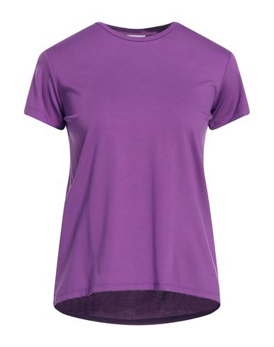 Rue Du Bac Woman T-shirt Purple Size 2 Viscose, Polyamide, Elastane