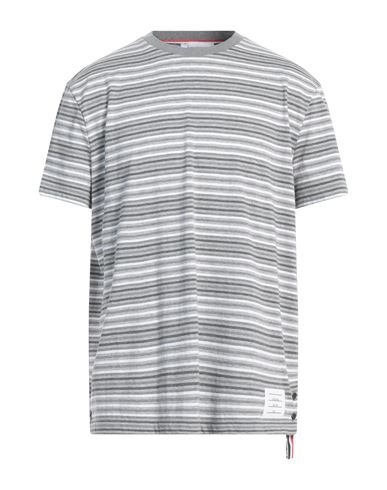 Shop Thom Browne Man T-shirt Grey Size 3 Cotton, Elastane