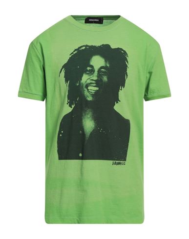 Dsquared2 Man T-shirt Green Size Xl Cotton
