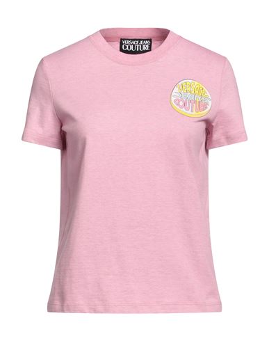 Shop Versace Jeans Couture Woman T-shirt Pink Size S Cotton