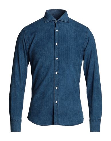 Brouback Man Shirt Slate Blue Size 17 Cotton