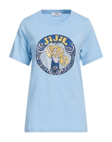 Jijil Woman T-shirt Sky Blue Size 8 Cotton