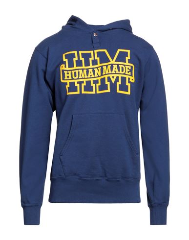 Shop Human Made Man Sweatshirt Navy Blue Size L Cotton