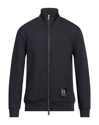Armani Exchange Man Sweatshirt Navy Size M Cotton, Elastane